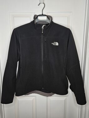 The North Face Women's Black Softshell Zip-Up Jacket Fleece Lined Size L